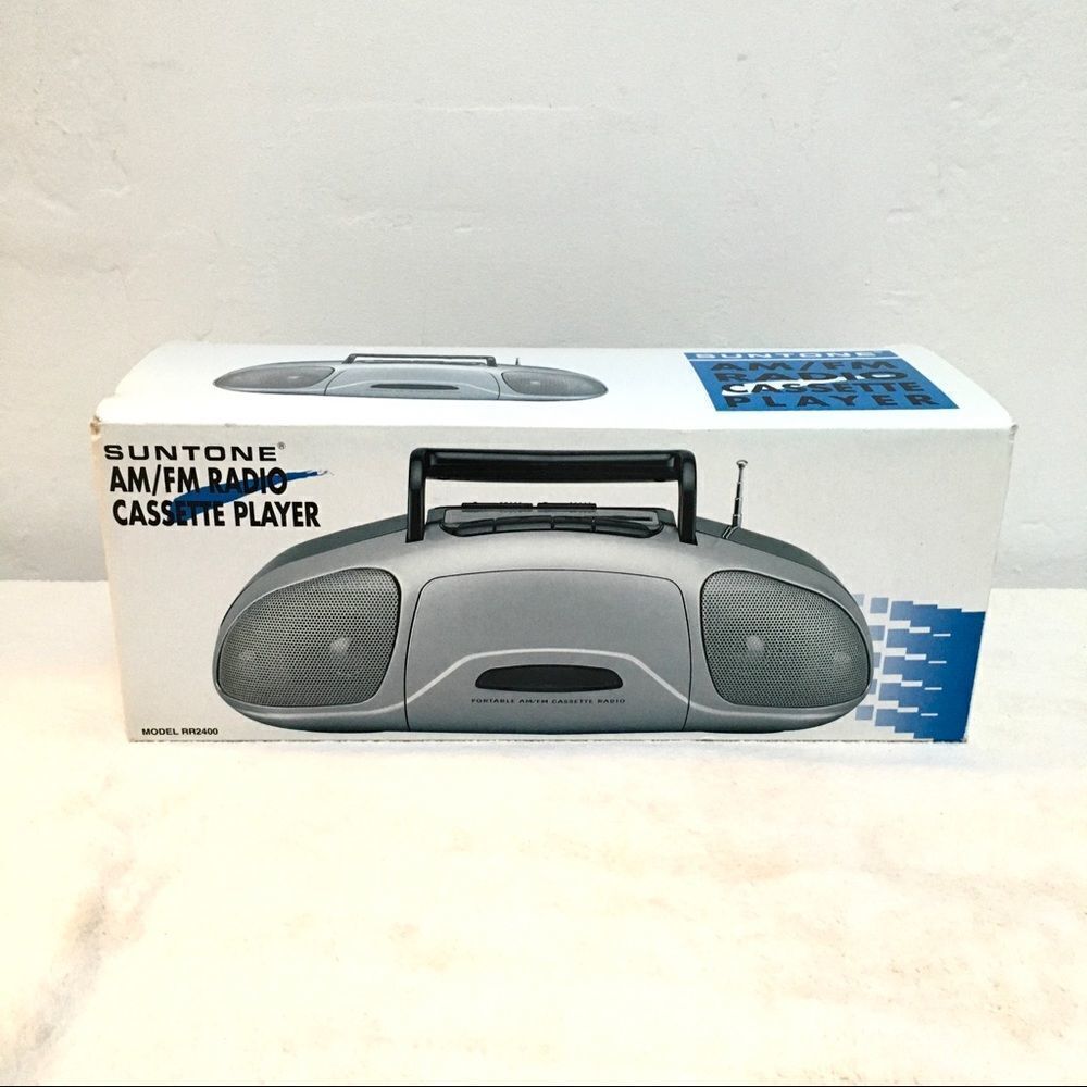 Vintage SUNTONE Cassette Player AM/FM Radio RR2400 New In Box Rare NEW